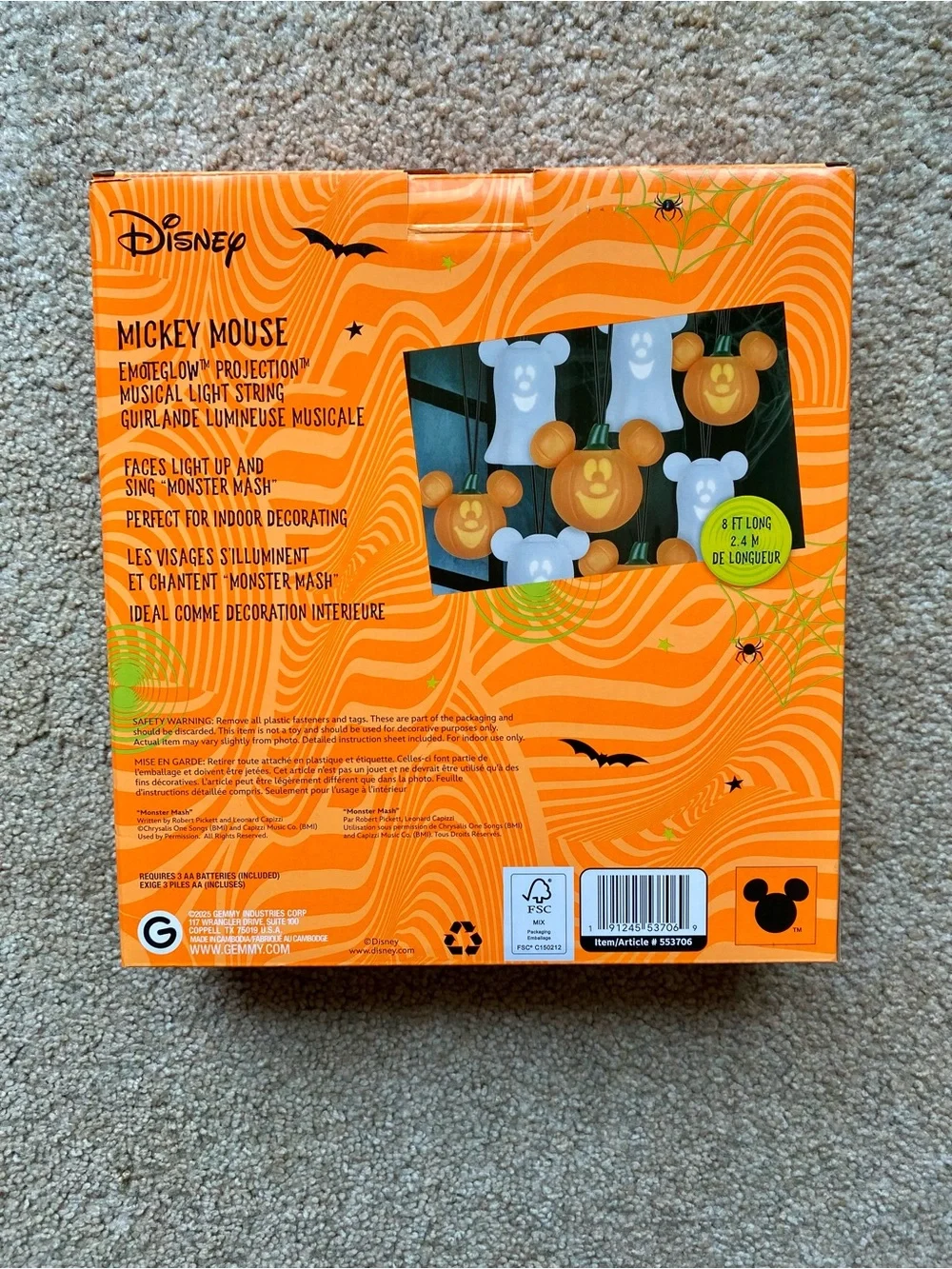 🆕 🎶 Halloween Mickey Mouse Pumpkins and Ghosts Lights Musical